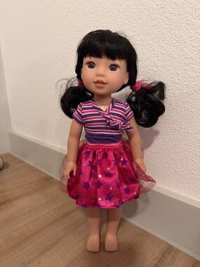 American girl doll Wellieswisher Emerson doll Asian black hair brown eyes